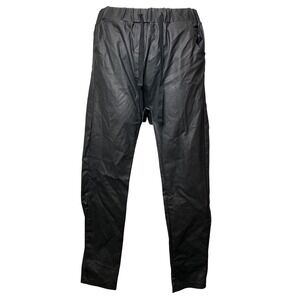Mia Inspiration Womens Faux Leather Jogger Pants Sz M Sleek Minimalist Basics‎